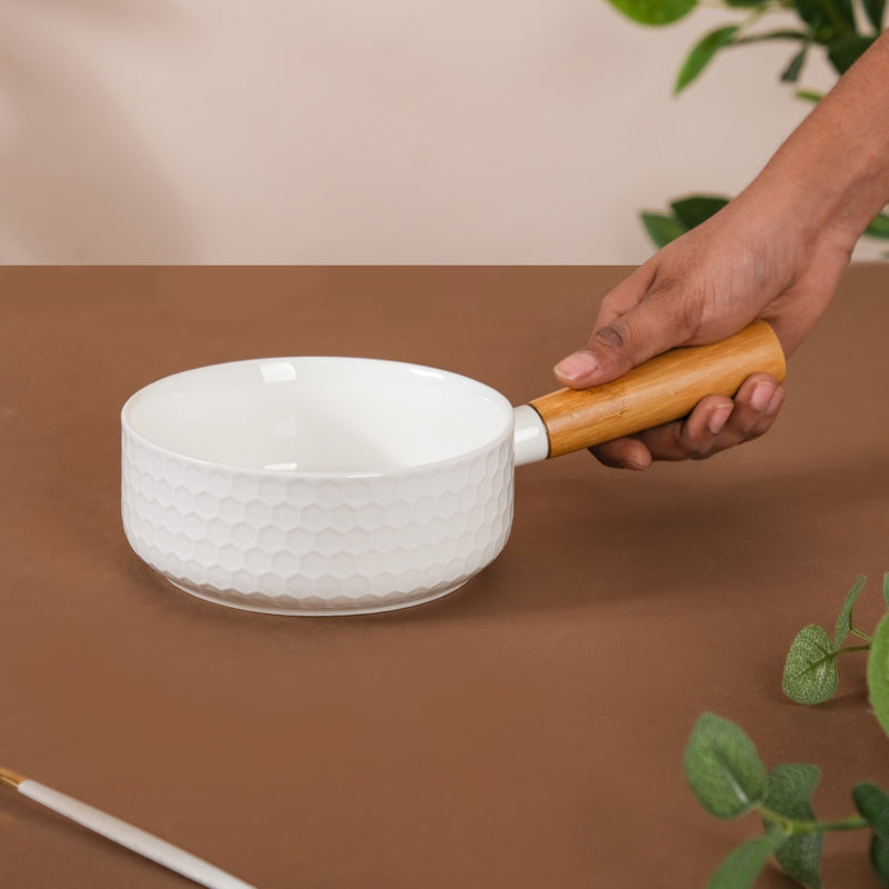 Honeycomb Bowl with Handle - Serving bowls, noodle bowl, snack bowl, curry bowl | Bowls for dining & home decor