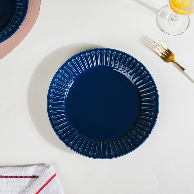 Royal Pasta Plate Blue 9 Inch - Serving plate, pasta plate, lunch plate, deep plate | Plates for dining table & home decor