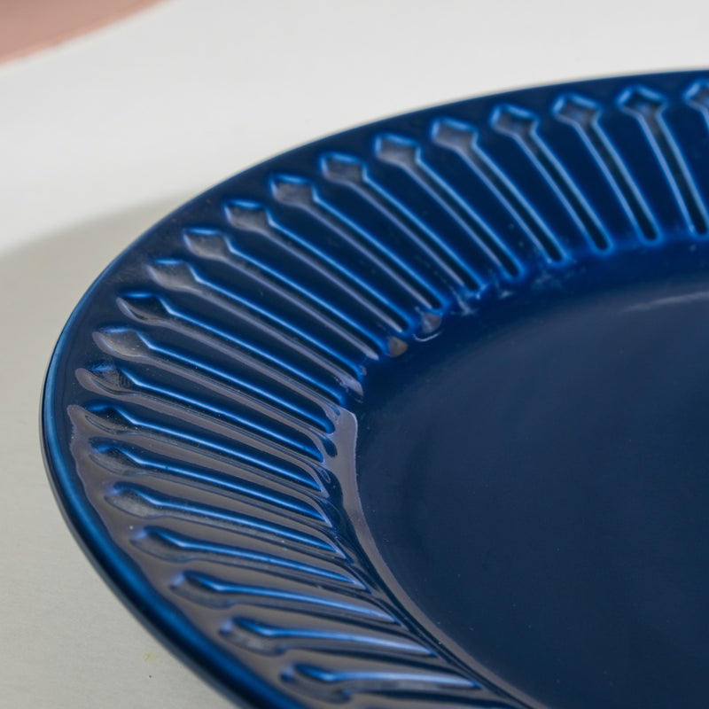 Royal Pasta Plate Blue 9 Inch - Serving plate, pasta plate, lunch plate, deep plate | Plates for dining table & home decor