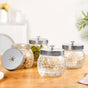 Honeycomb Bee Knob Jar With Lid Set Of 4 900ml