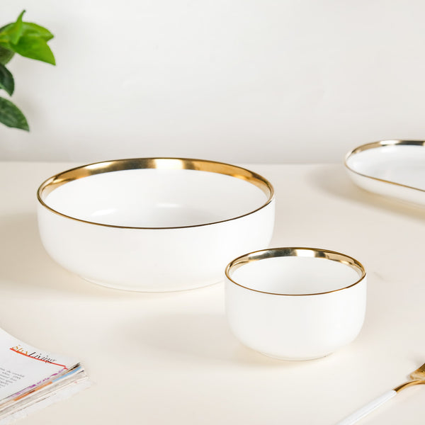 VERA White Bowls - Bowl, ceramic bowl, serving bowls, noodle bowl, salad bowls, bowl for snacks, large serving bowl | Bowls for dining table & home decor
