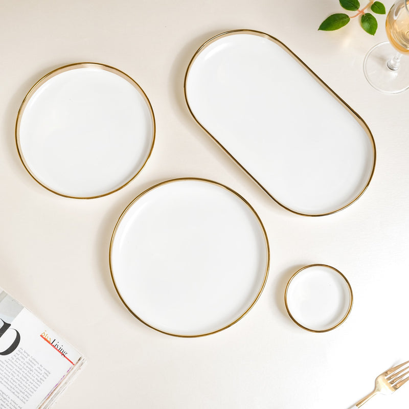 VERA White Plates - Serving plate, snack plate, dessert plate | Plates for dining & home decor