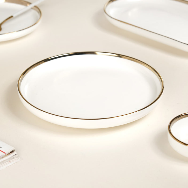 VERA White Plates - Serving plate, snack plate, dessert plate | Plates for dining & home decor