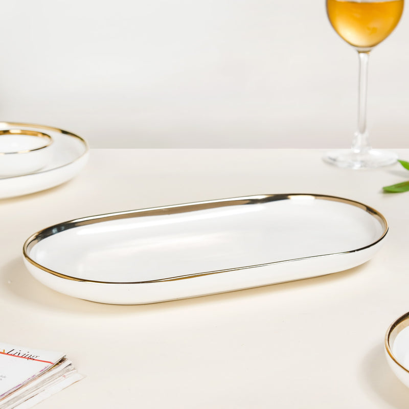 VERA White Plates - Serving plate, snack plate, dessert plate | Plates for dining & home decor