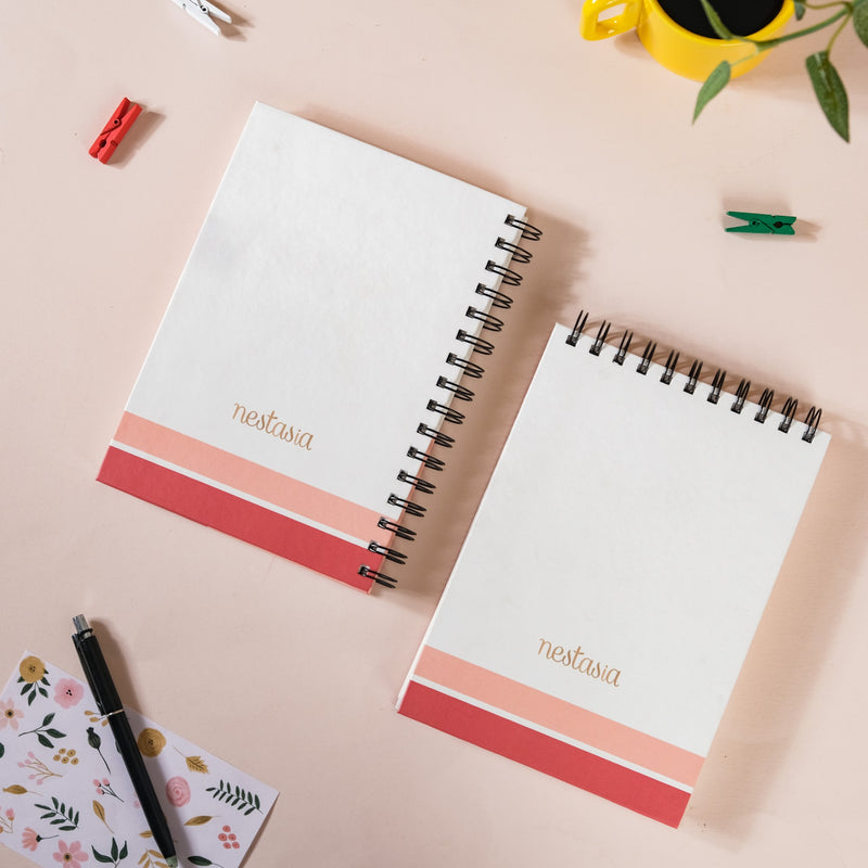 Printed Hardbound Planner And Notepad Set 8x6 Inch