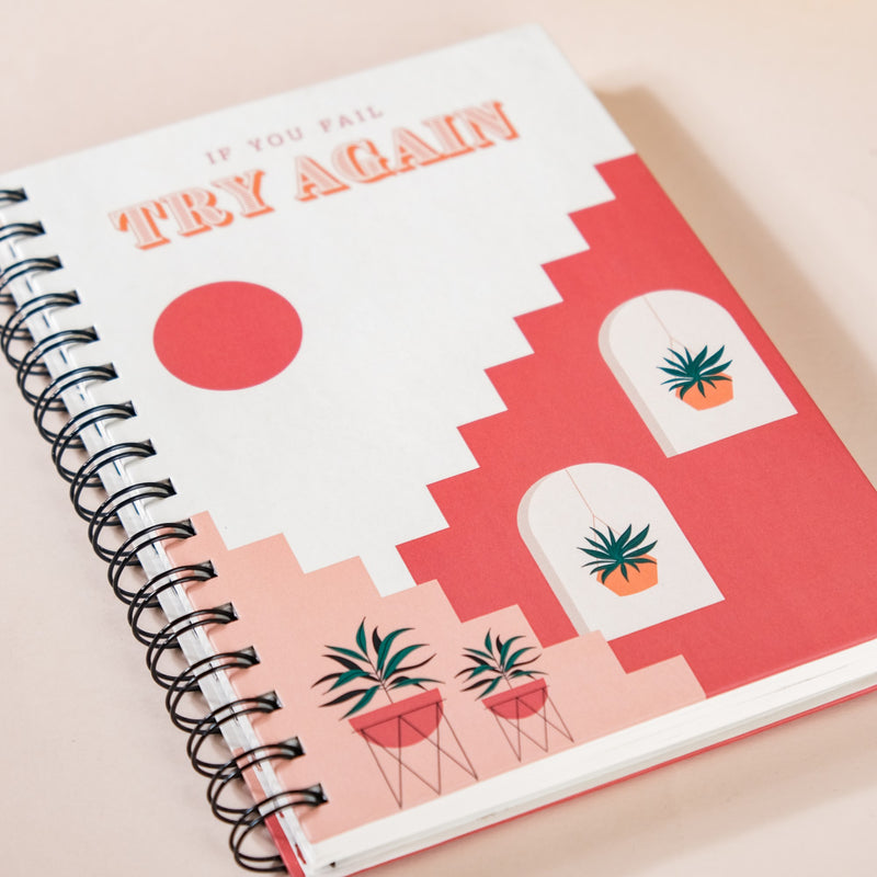 Printed Hardbound Planner And Notepad Set 8x6 Inch