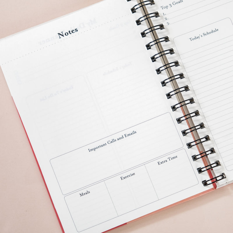 Printed Hardbound Planner And Notepad Set 8x6 Inch