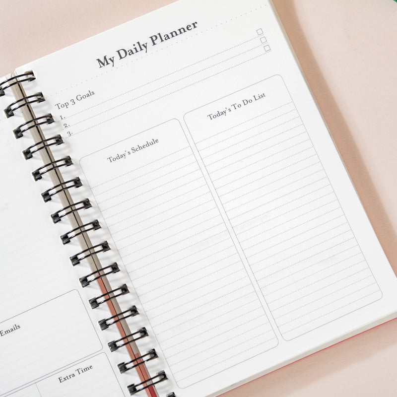 Printed Hardbound Planner And Notepad Set 8x6 Inch