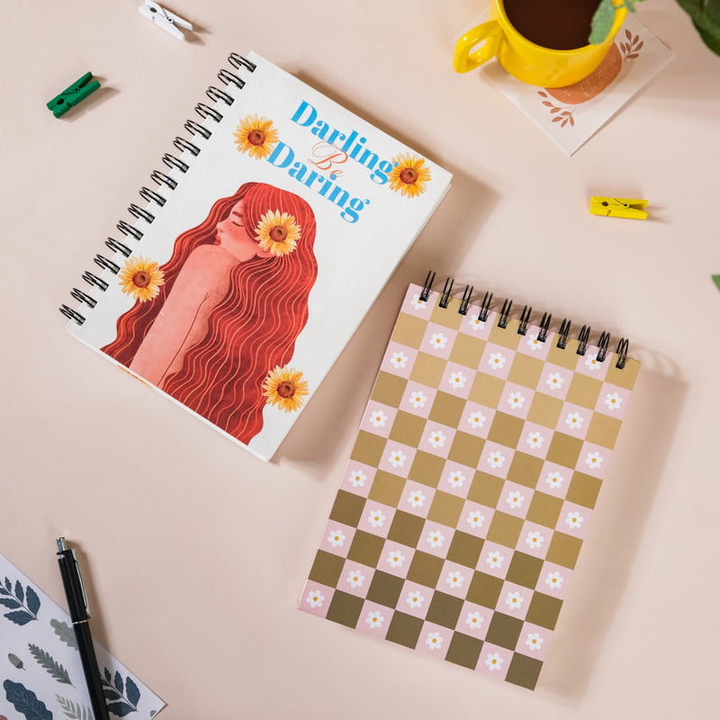 Floral Undated Planner & Notepad Set 8x6 Inch