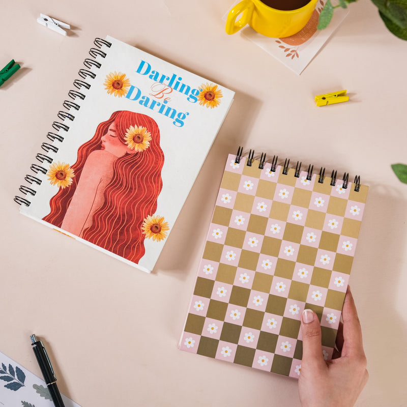 Floral Undated Planner & Notepad Set 8x6 Inch