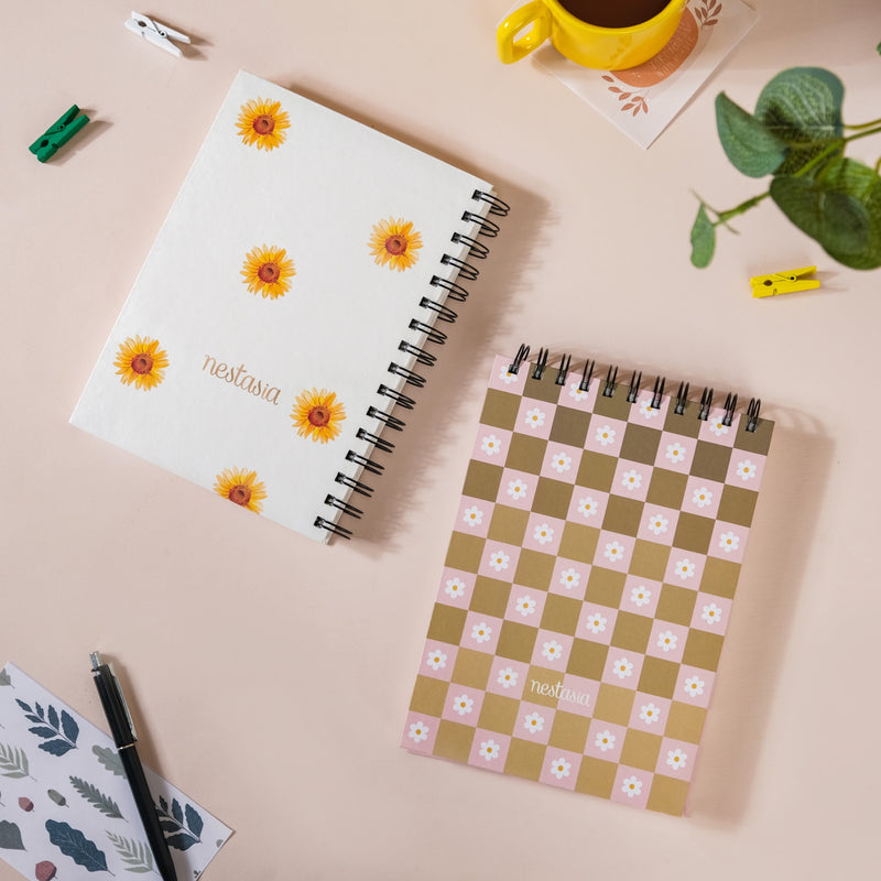 Floral Undated Planner & Notepad Set 8x6 Inch