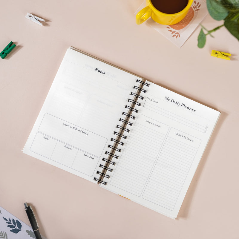Floral Undated Planner & Notepad Set 8x6 Inch