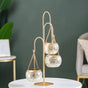 Hanging Tealight Holders With Stand Champagne Silver - Hanging candle holders, decorative tealight holders, hanging glass tealight holders