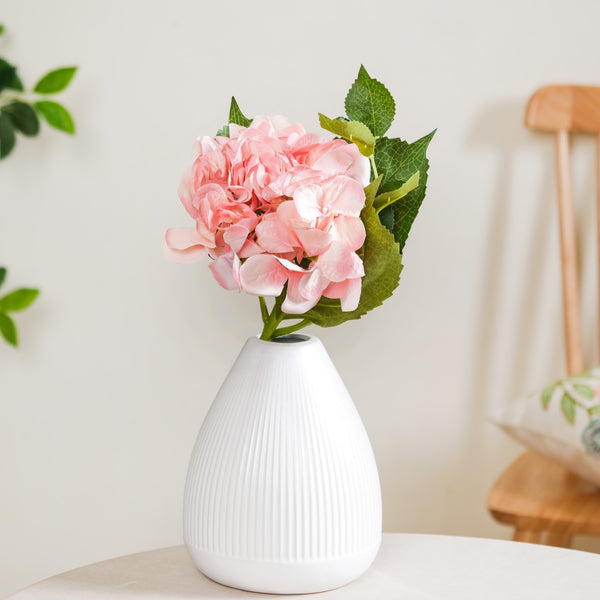 Hydrangea With Leaves - Artificial flower | Home decor item | Room decoration item