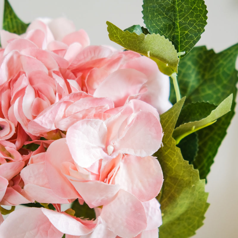 Hydrangea With Leaves - Artificial flower | Home decor item | Room decoration item