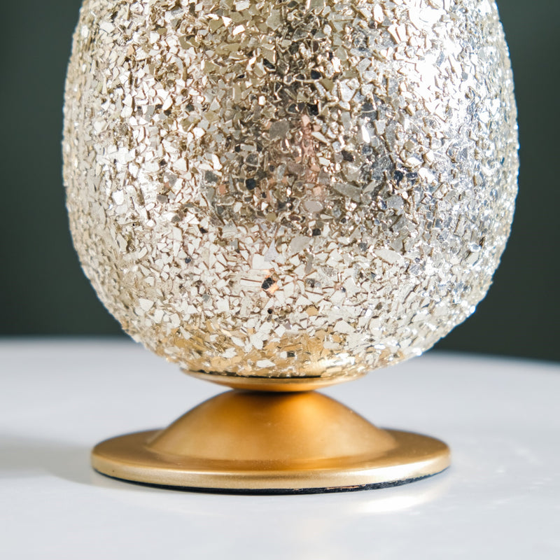 Glass Candle Votive With Stand Champagne Silver - Glass Candle Votive with Stand, Silver Candle Votive, Decorative Glass Votive Stand