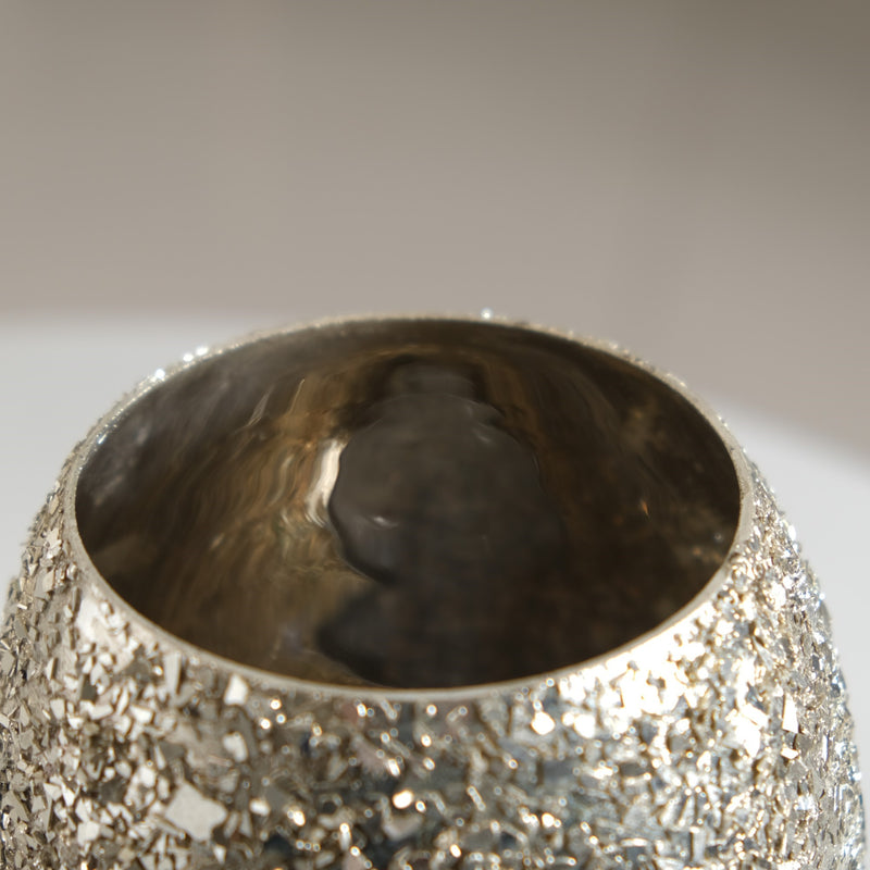 Glass Candle Votive With Stand Champagne Silver - Glass Candle Votive with Stand, Silver Candle Votive, Decorative Glass Votive Stand