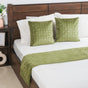 Glam Cushion Cover & Runner Set Of 3 Green