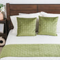 Glam Cushion Cover & Runner Set Of 3 Green