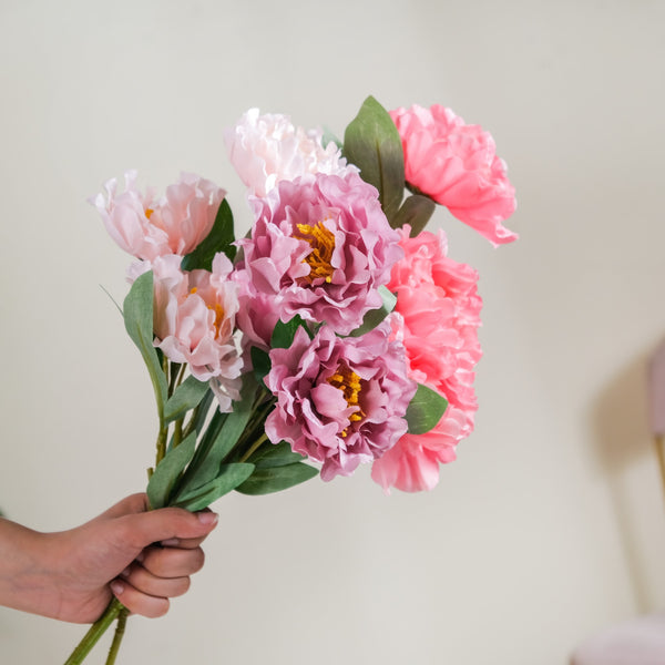 Colorful Peony Stems - Artificial flower | Home decor item | Room decoration item
