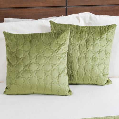 Glam Cushion Cover & Runner Set Of 3 Green