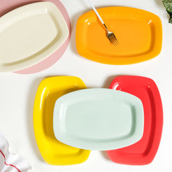 Colourful Trays - Ceramic platter, serving platter, fruit platter | Plates for dining table & home decor