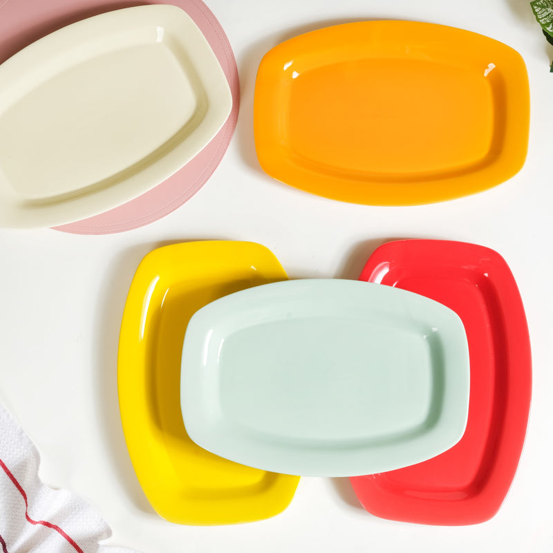 Colourful Trays - Ceramic platter, serving platter, fruit platter | Plates for dining table & home decor