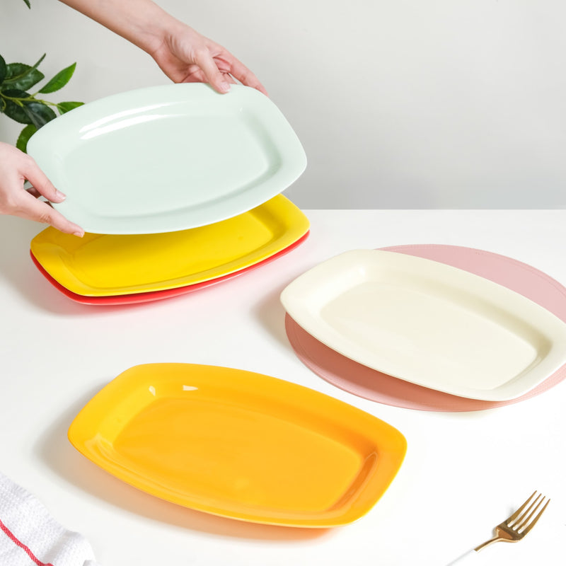 Colourful Trays - Ceramic platter, serving platter, fruit platter | Plates for dining table & home decor