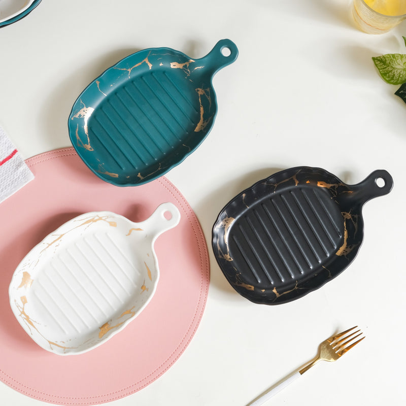 Ceramic Marble Plate - Bowl, ceramic bowl, serving bowls, noodle bowl, salad bowls, bowl for snacks, large serving bowl, bowl with handle | Bowls for dining table & home decor