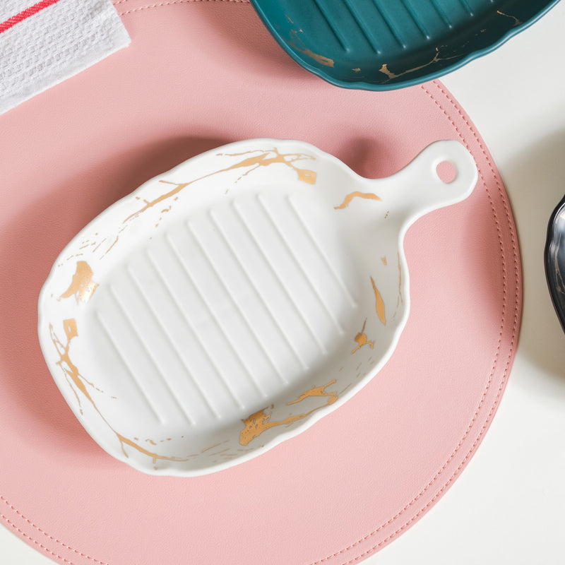 Ceramic Marble Plate - Bowl, ceramic bowl, serving bowls, noodle bowl, salad bowls, bowl for snacks, large serving bowl, bowl with handle | Bowls for dining table & home decor