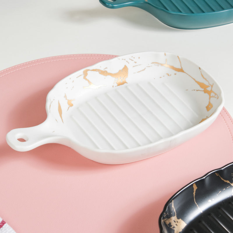 Ceramic Marble Plate - Bowl, ceramic bowl, serving bowls, noodle bowl, salad bowls, bowl for snacks, large serving bowl, bowl with handle | Bowls for dining table & home decor