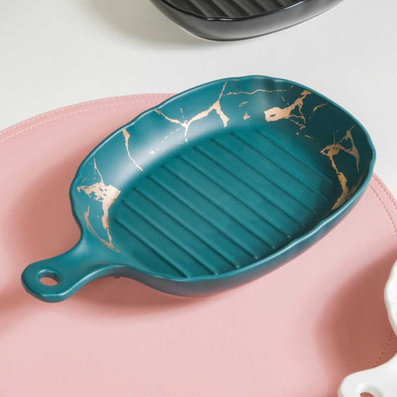 Ceramic Marble Plate - Bowl, ceramic bowl, serving bowls, noodle bowl, salad bowls, bowl for snacks, large serving bowl, bowl with handle | Bowls for dining table & home decor