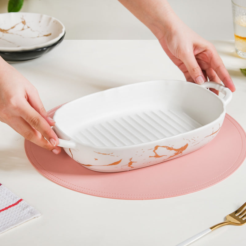 Marble Serving Tray Large - Bowl, ceramic bowl, serving bowls, noodle bowl, salad bowls, bowl for snacks, snack bowl sets | Bowls for dining table & home decor