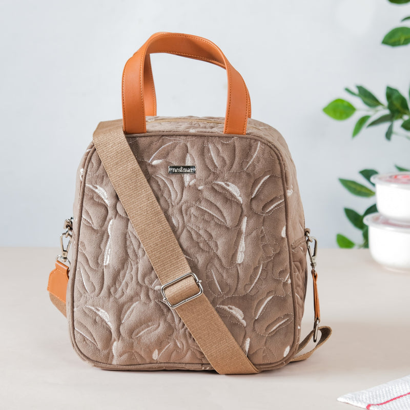 Insulated Tiffin Bag For Office Beige