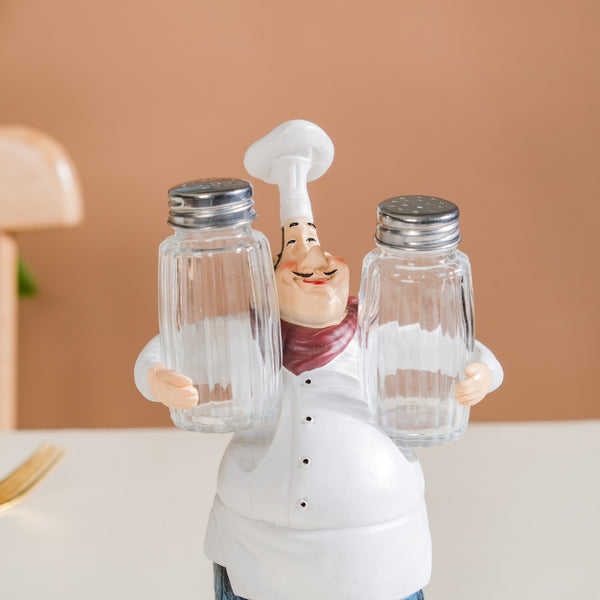 Table Chef With Salt And Pepper Shaker - Showpiece | Home decor item | Room decoration item