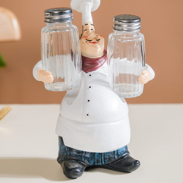 Table Chef With Salt And Pepper Shaker - Showpiece | Home decor item | Room decoration item