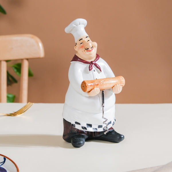 Table Chef With Corkscrew Opener - Showpiece | Home decor item | Room decoration item