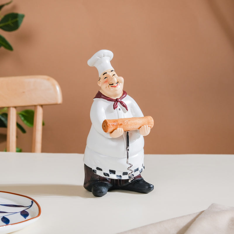Table Chef With Corkscrew Opener - Showpiece | Home decor item | Room decoration item