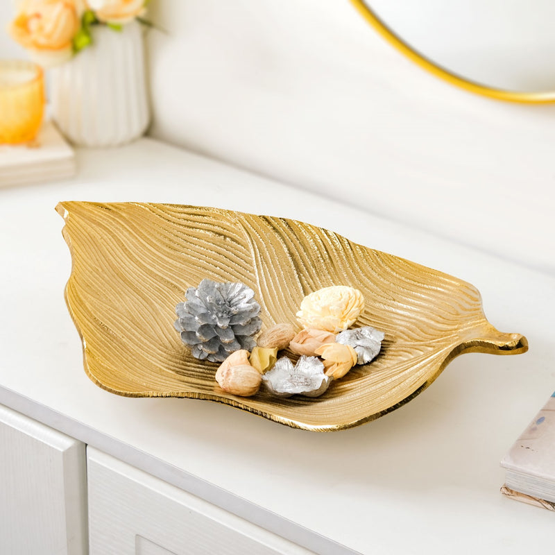 Statement Gold Leaf Table Decorative Tray