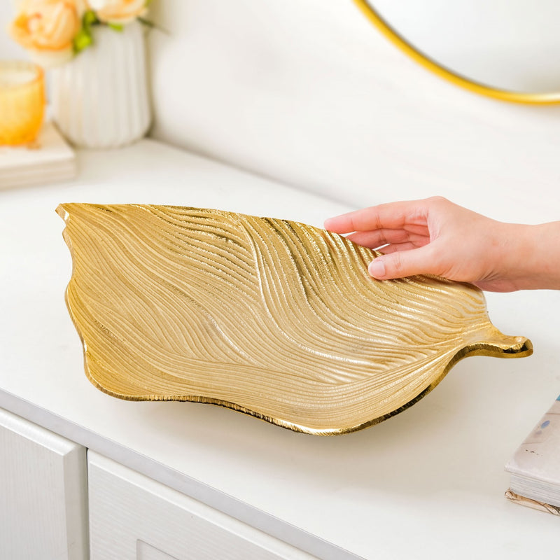 Statement Gold Leaf Table Decorative Tray
