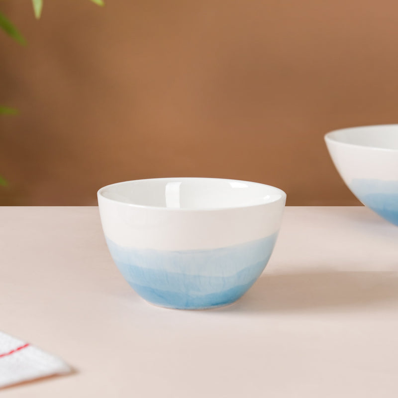 Ombre Bowl Blue - Bowl, ceramic bowl, serving bowls, noodle bowl, salad bowls, bowl for snacks, large serving bowl | Bowls for dining table & home decor