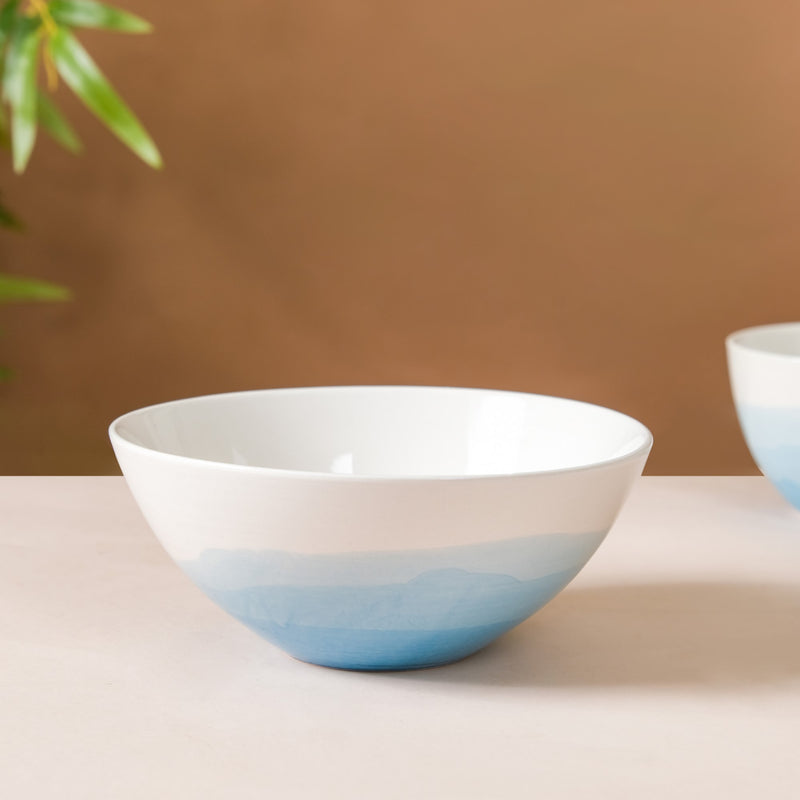 Ombre Bowl Blue - Bowl, ceramic bowl, serving bowls, noodle bowl, salad bowls, bowl for snacks, large serving bowl | Bowls for dining table & home decor