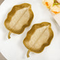 Leaf Metal Platter Gold Set Of 2