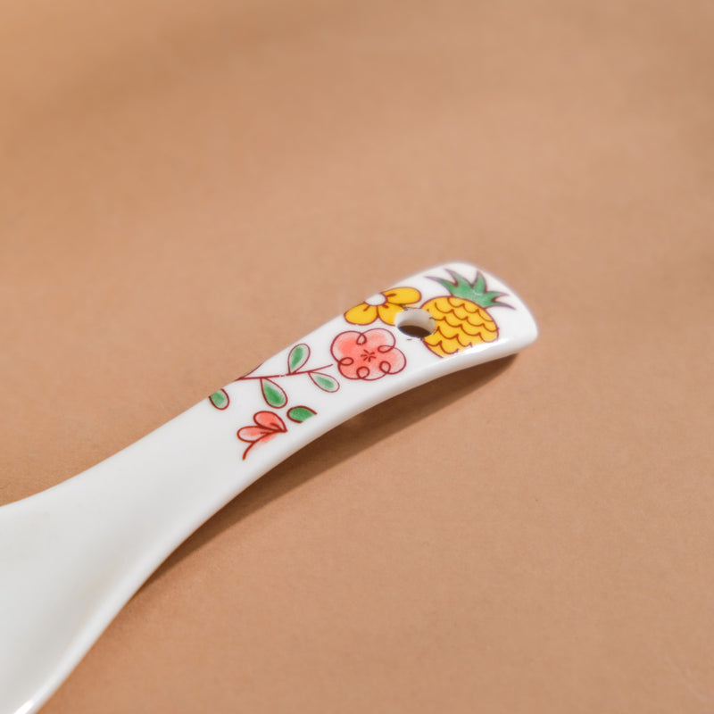 Spring Floral Ceramic Soup Spoon