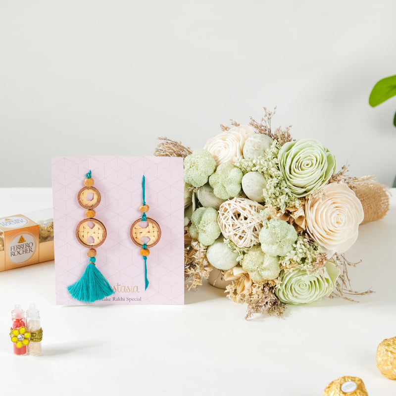 Eco-friendly Bouquet Raksha Bandhan Gift Set Of 4