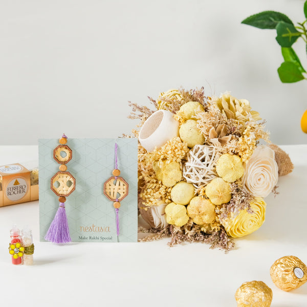 Sustainable Blossoms Rakhi Gifts Set Of 4