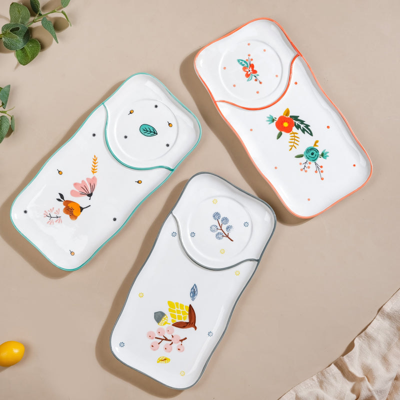Bloom Platter - Ceramic platter, serving platter, fruit platter | Plates for dining table & home decor