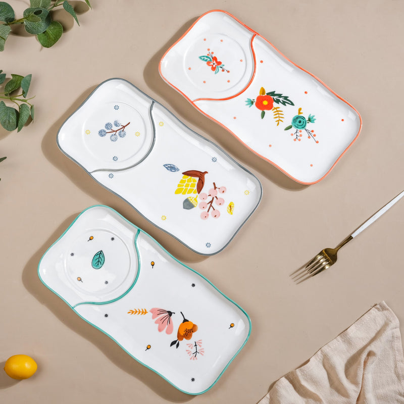 Bloom Platter - Ceramic platter, serving platter, fruit platter | Plates for dining table & home decor