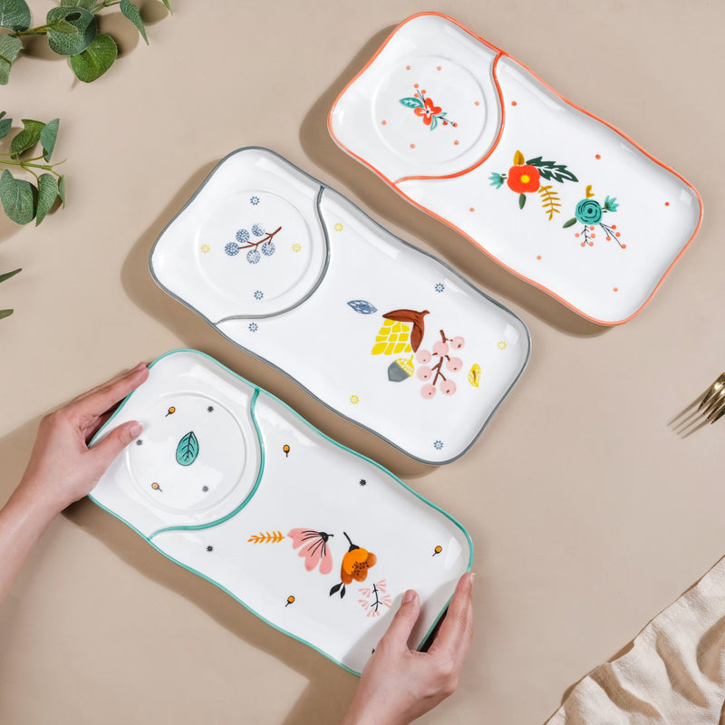 Bloom Platter - Ceramic platter, serving platter, fruit platter | Plates for dining table & home decor