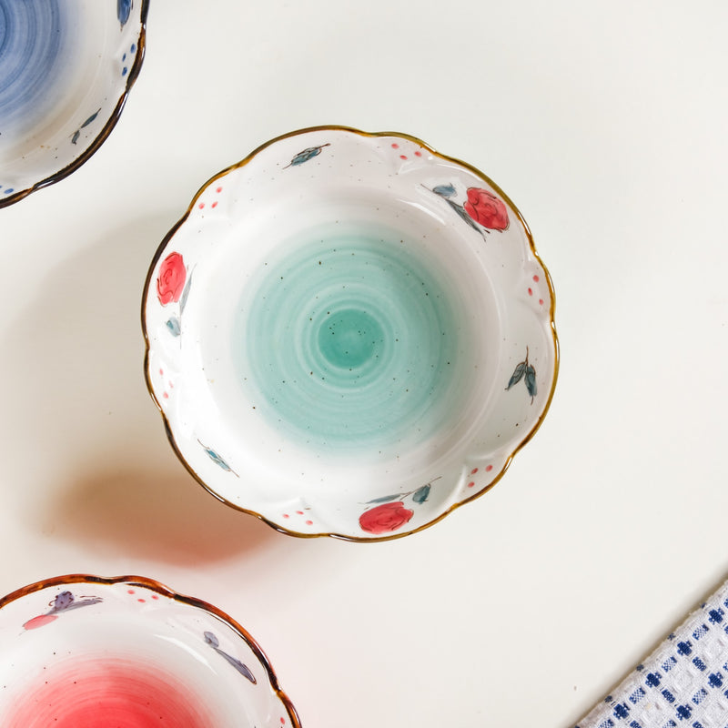 Printed Ceramic Serving Bowl 300 ml - Bowl,ceramic bowl, snack bowls, curry bowl, popcorn bowls | Bowls for dining table & home decor